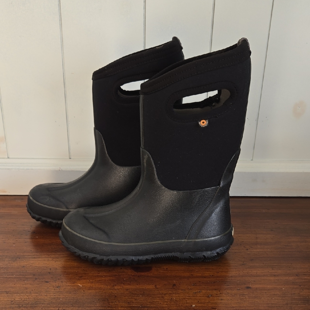 Bogs Black Waterproof Kids Winter Boots